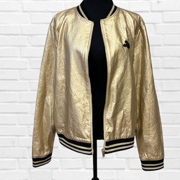 Disney Mickey Gold Collection Full Zip Jacket 90 Years Limited Edition 2X FLAW! - Picture 6 of 13